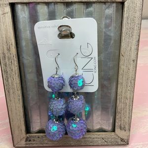 Icing purple earrings